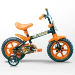 bicicleta infantil aro 12 track arco Íris rodinhas e freio a tambor